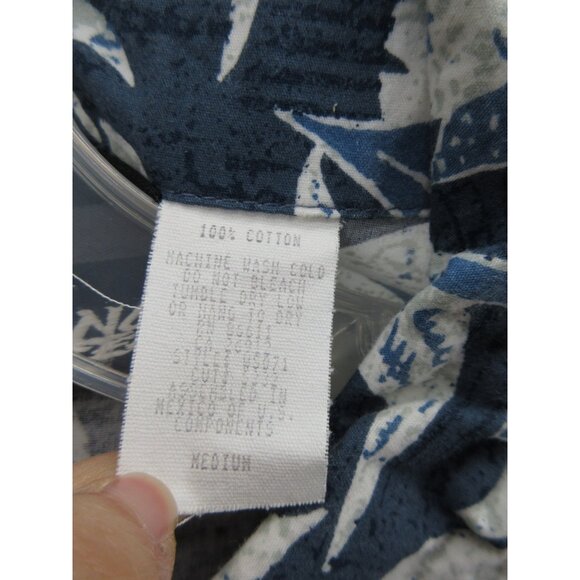 VINTAGE No Fear Shirt Medium Hawaiian Button Up Skater Surfer Tropical - Picture 10 of 12